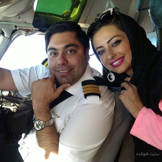 عکس نفیسه روشن و همسرش خلبان بهنام با علت طلاق و جدایی